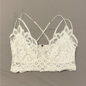 Free People White Bralette One Adella Women’s Small Crochet Lace Bralette